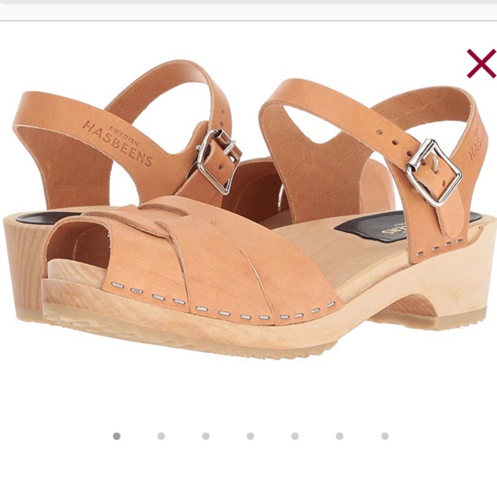 Swedish hasbeens peep toe low